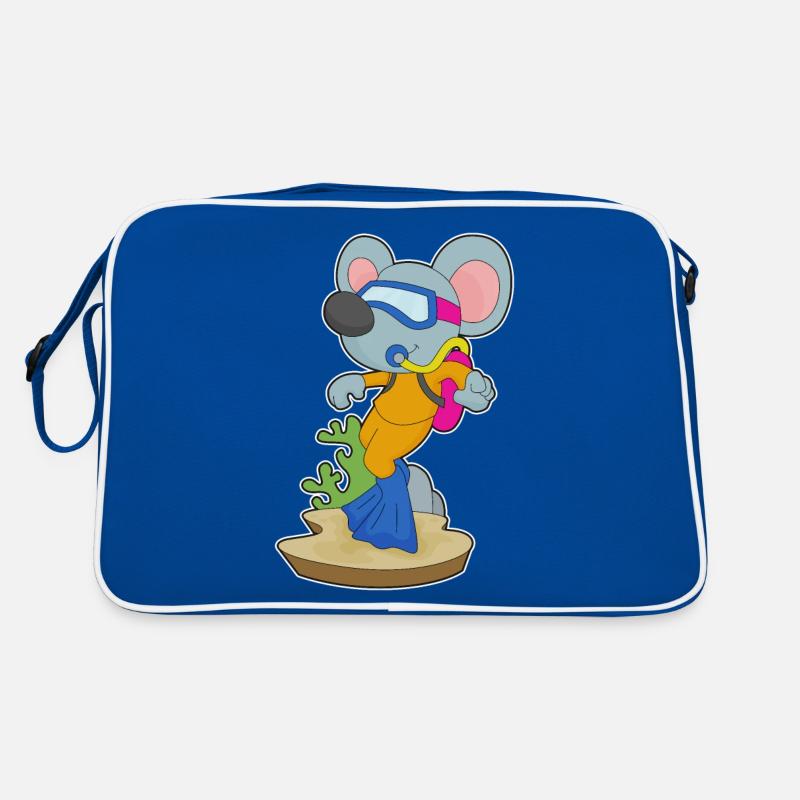 Mouse Diver Oxygen Tank Diving Retro Bag