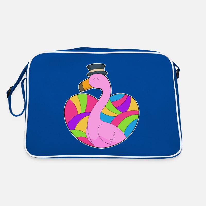 Flamingo Heart Retro Bag
