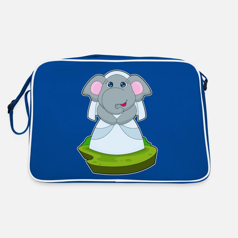 Éléphant voile de mariée mariage Sac Retro