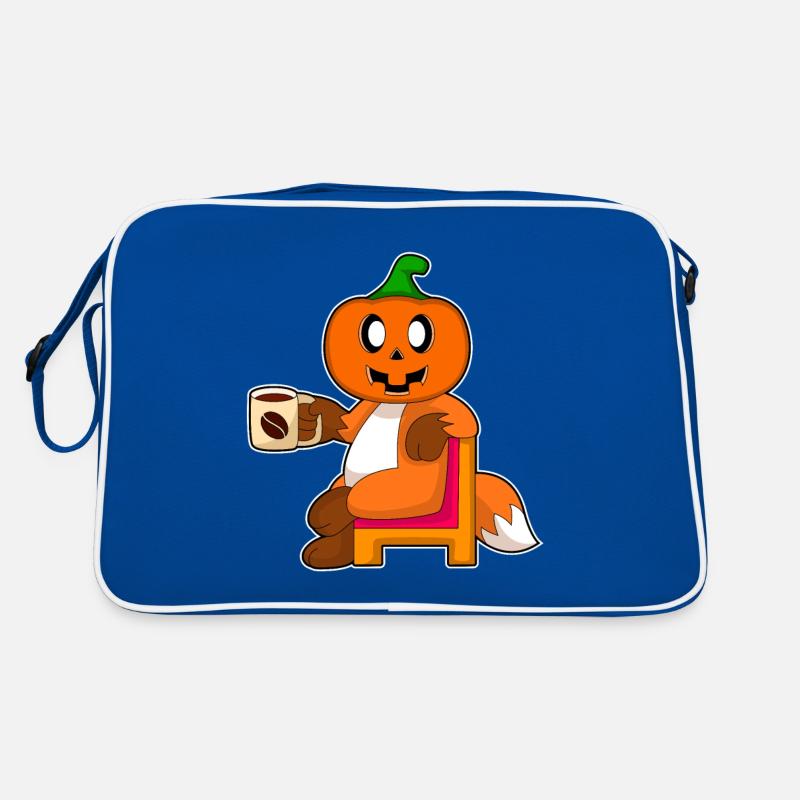 Fox Halloween Pumpkin Coffee Retro Bag