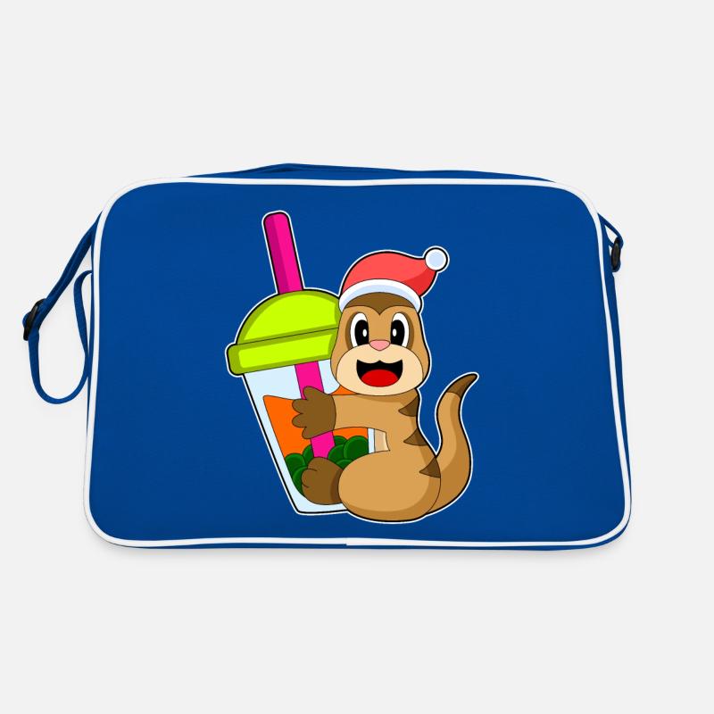 Erdmännchen Weihnachten Bubble Tea Retro Tasche