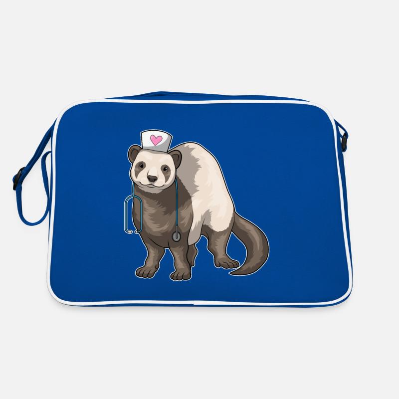 Frettchen Krankenschwester Stethoskop Retro Tasche