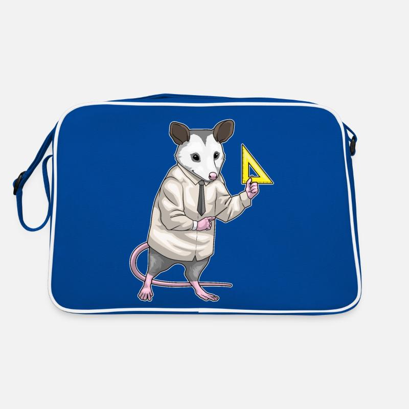 Opossum Teacher Triangle Ruler Math Retro Bag
