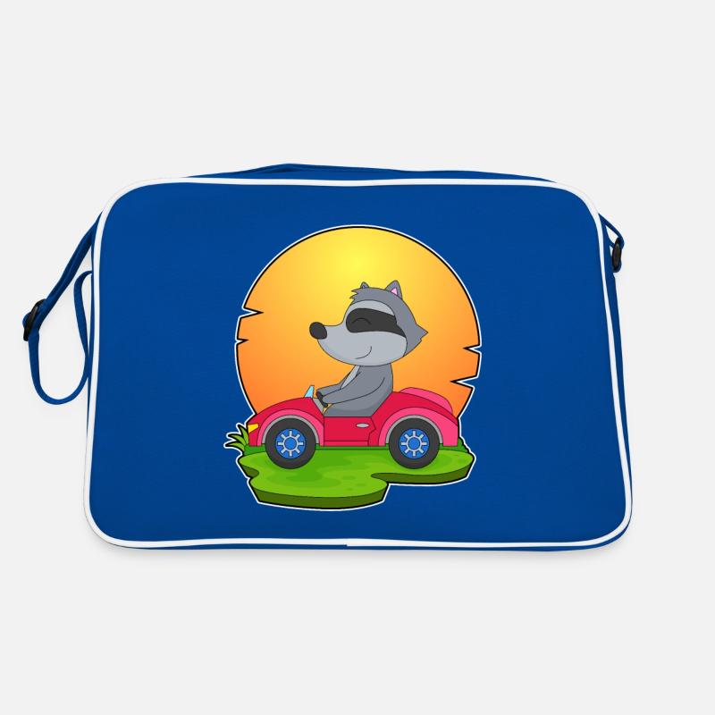 Waschbär Auto Retro Tasche
