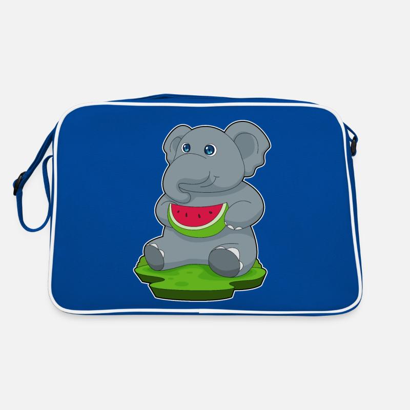 Éléphant Pastèque Fruit Sac Retro