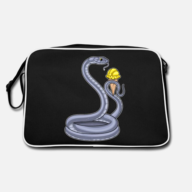 Schlange Waffeleis Retro Tasche