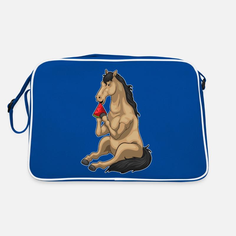 Pferd Wassermelone Frucht Retro Tasche