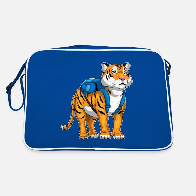 Tiger Student Backpack School Retro Bag