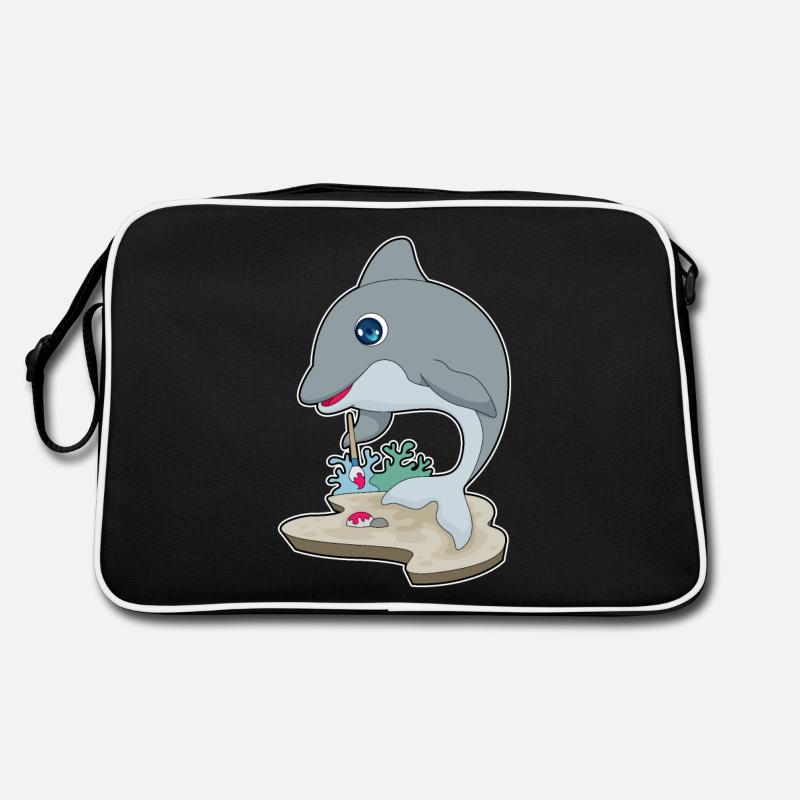 Delfin Maler Pinsel Malen Retro Tasche