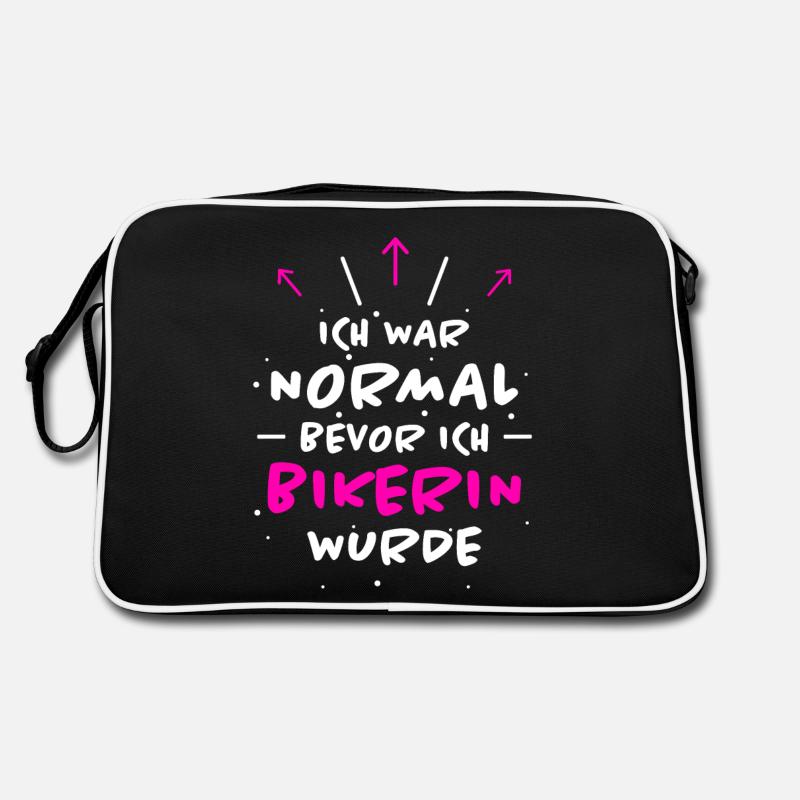 Bikerin Spruch Biker Lustiges Bikerin Geschenk Retro Tasche