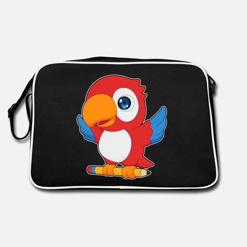 École de crayon Perroquet Pupil Sac Retro