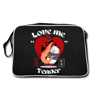 Sushi - love me tender - Retro Bag - black/white - Back