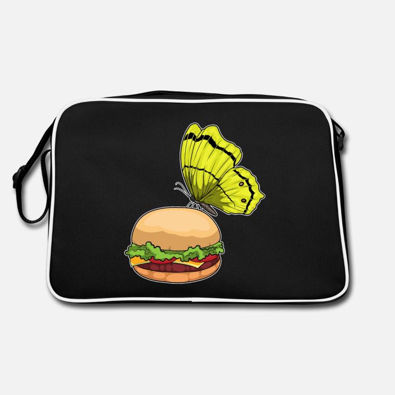 Schmetterling Burger Retro Tasche