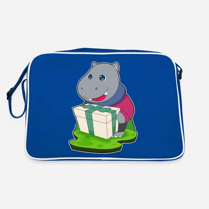 Forfait de Noël hippopotame Sac Retro