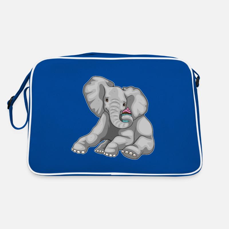 Elefant Cupcake Retro Tasche