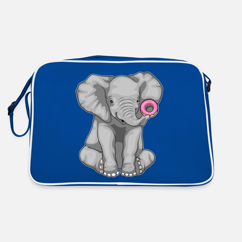Elefant Donut Retro Tasche