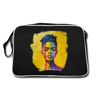 Fierté et force - LGBTQIA+ - Sac Retro - noir/blanc - Dos