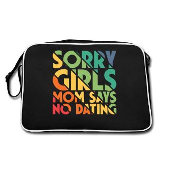 Sorry Girls Maman dit NoDate Baby Shower - Sac Retro - noir/blanc - Dos