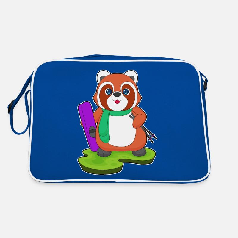 Red Panda Skier Ski Sac Retro