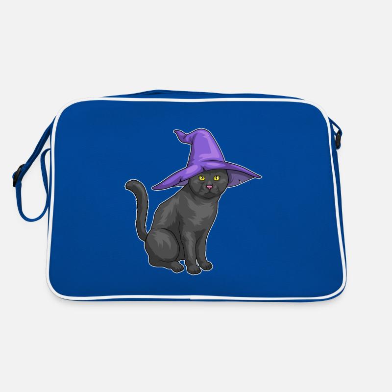 Chat Halloween Sorcière Sac Retro