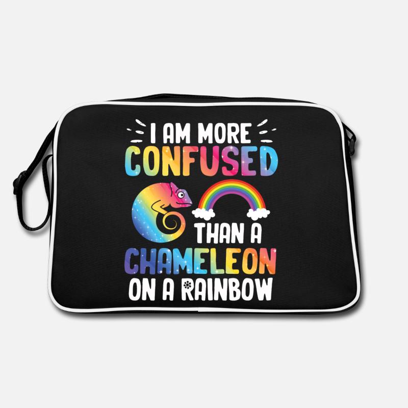 Ich Bin Verwirrter Als Ein Chamäleon Retro Tasche