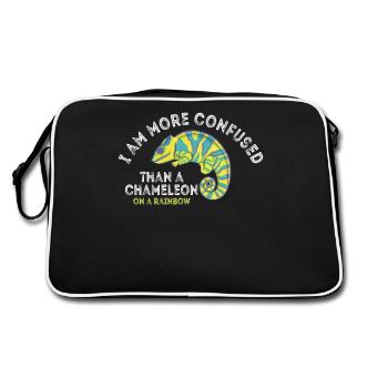 Je suis plus confus qu’un caméléon - Sac Retro - noir/blanc - Dos