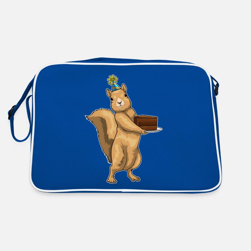 Eichhörnchen Geburtstag Kuchen Retro Tasche