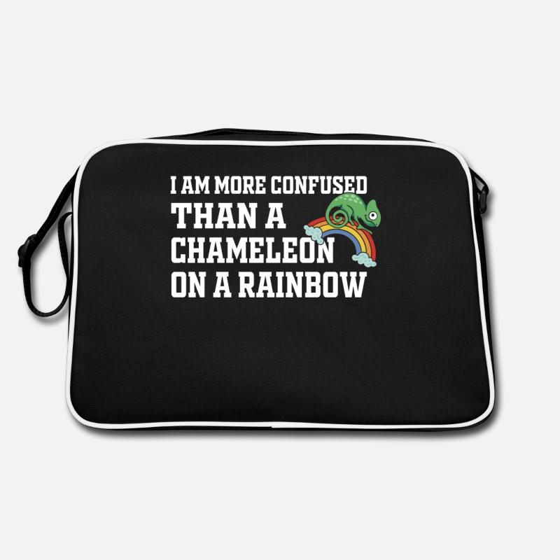 Ich Bin Verwirrter Als Ein Chamäleon Retro Tasche