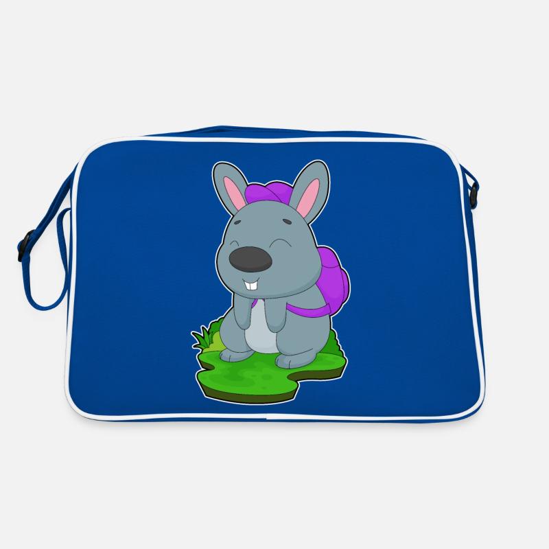 Bunny Student Backpack School Retro Bag