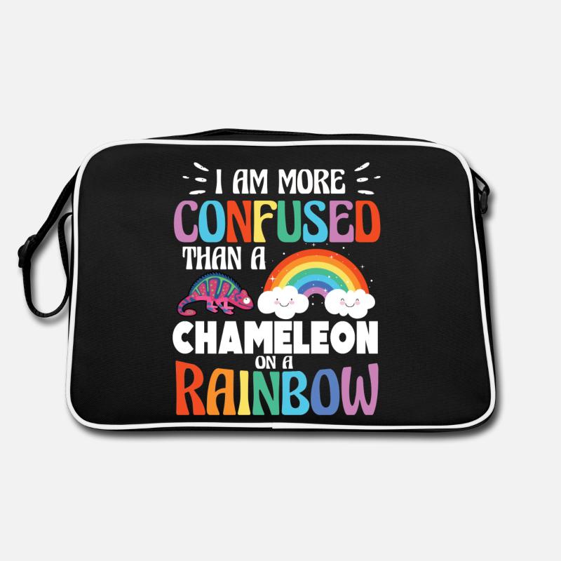 Ich Bin Verwirrter Als Ein Chamäleon Retro Tasche