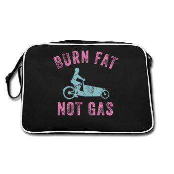 Brûlez les graisses au lieu de l’essence Cargo Cargobike - Sac Retro - noir/blanc - Dos