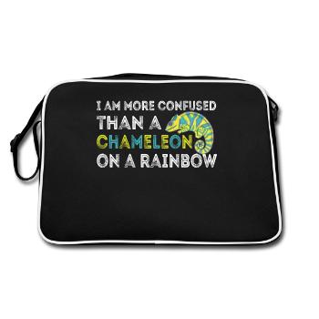 Je suis plus confus qu’un caméléon - Sac Retro - noir/blanc - Dos
