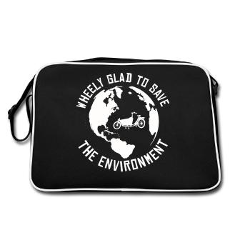 Vélo cargo environnemental Wheely Glad - Sac Retro - noir/blanc - Dos