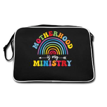 La maternité est mon ministère - Sac Retro - noir/blanc - Dos