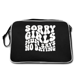 Maman des filles ScSorry dit NoDate Baby Shower - Sac Retro - noir/blanc - Dos