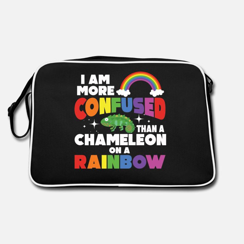 Ich Bin Verwirrter Als Ein Chamäleon Retro Tasche