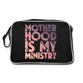 La maternité est mon ministère - Sac Retro - noir/blanc - Dos