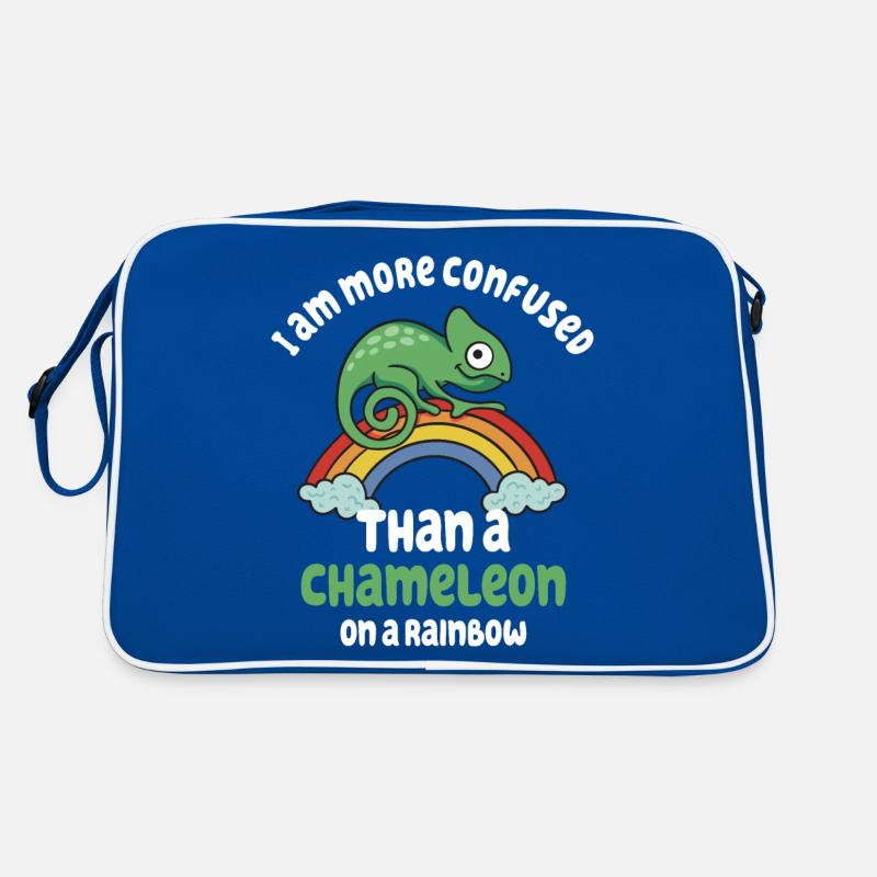 Ich Bin Verwirrter Als Ein Chamäleon Retro Tasche