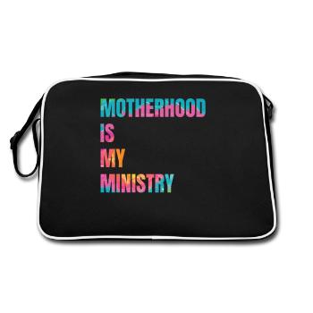 La maternité est mon ministère - Sac Retro - noir/blanc - Dos