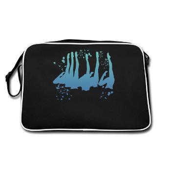 Natation artistique par équipe de natation synchronisée - Sac Retro - noir/blanc - Dos