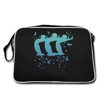 Natation artistique par équipe de natation synchronisée - Sac Retro - noir/blanc - Dos