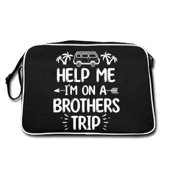 Frères et sœurs, je suis sur le chemin d’un frère - Sac Retro - noir/blanc - Dos