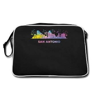 San Antonian Skyline San Antonio - Retro Bag - black/white - Back