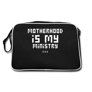La maternité est mon ministère - Sac Retro - noir/blanc - Dos