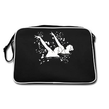 Artistic Swim Team Synchronschwimmen - Retro Tasche - Schwarz/Weiß - Hinten