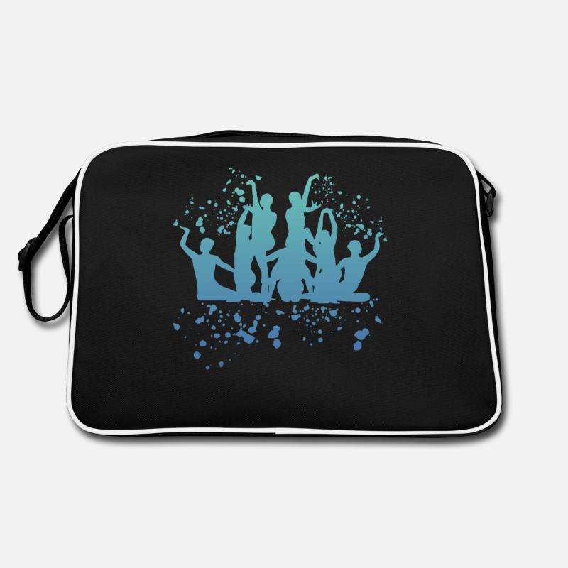 Artistic Swim Team Synchronschwimmen - Retro Tasche - Schwarz/Weiß