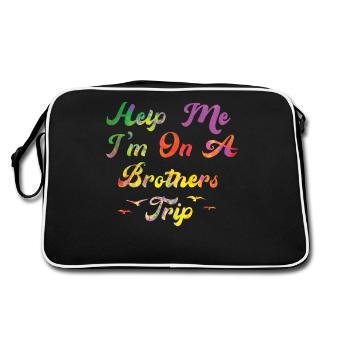 Frères et sœurs, je suis sur le chemin d’un frère - Sac Retro - noir/blanc - Dos