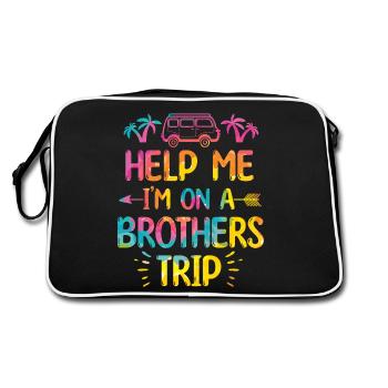 Frères et sœurs, je suis sur le chemin d’un frère - Sac Retro - noir/blanc - Dos