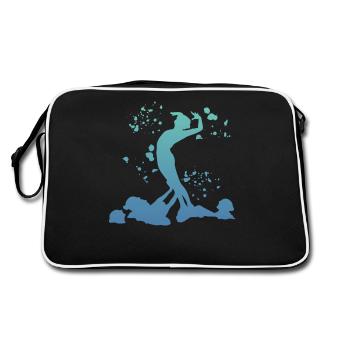 Artistic Swim Team Synchronschwimmen - Retro Tasche - Schwarz/Weiß - Hinten