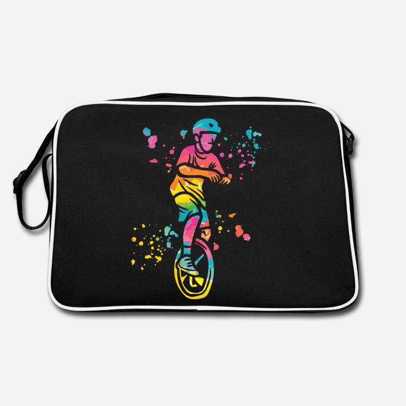 Einradfahrer Einradfahren Einrad Retro Tasche